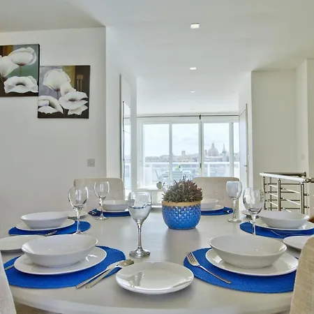 Duplex Penthouse With Sea Views & Private Terrace By Shortletsmalta Sliema